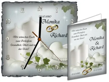 Perlenhochzeit-Geschenkeset mit Grußkarte