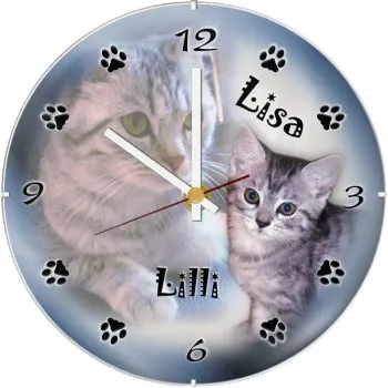 Wanduhr für Katzen Freund
