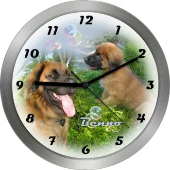 Fotouhr mit Metallrahmen - 25cm - Einzelanfertigung mit Ihren Fotos