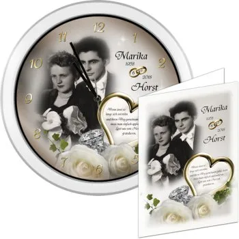 Fotouhr zur Diamanthochzeit