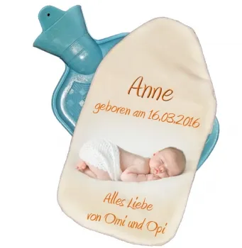 Taufgeschenk Waermeflasche mit Fotodruck