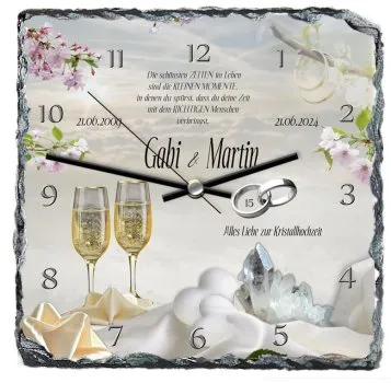 Kristiallhochzeit - die rustikale Geschenkidee zum 15. Hochzeitstag