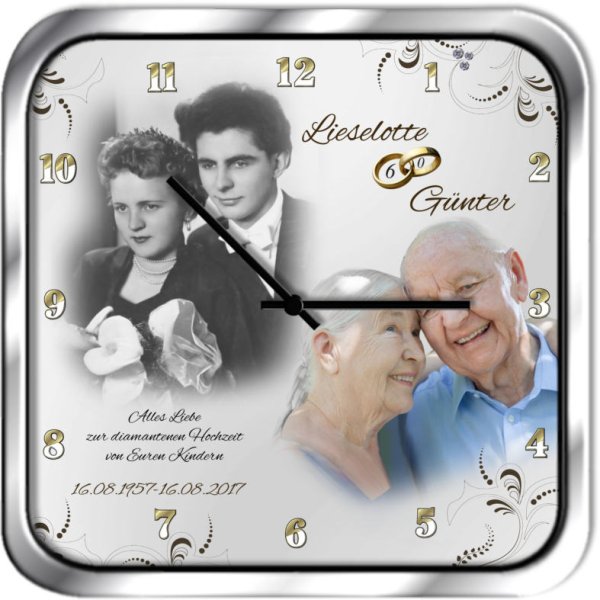 Diamanthochzeit Geschenk Uhr