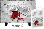 Originelle Geschenkidee zur Silberhochzeit - Schiefertafel als Uhr oder Bild